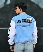 Sky Blue Letterman Jacket