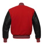 Maroon and Black Varsity Jacket